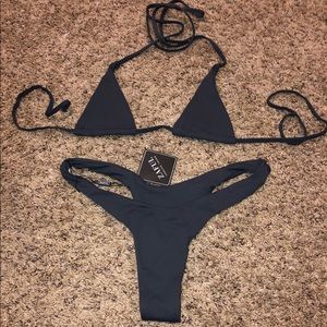Triangle Bikini w/ High Waisted Bottoms